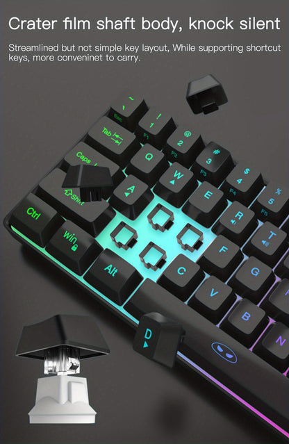 MageGee Mini 60% Gaming/Office Keyboard, Keycap Type Wired RGB Backlit Compact Computer Keyboard for Windows/Mac/Laptop