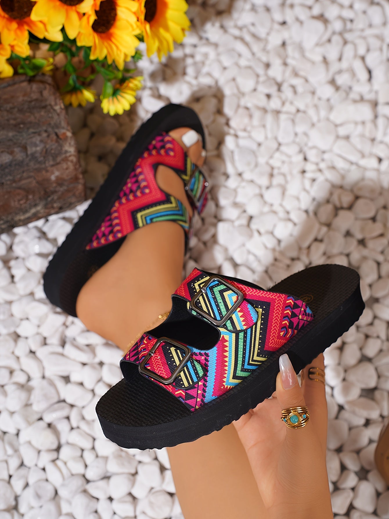 Women's Summer Flat Bottom Slippers Thick Sole Slippers for Women Outdoor