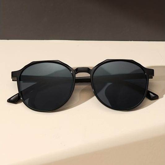 Black Round Frame Classic Casual Sunshade Eyewear