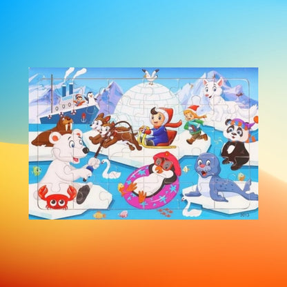 30PCS Colorful Jigsaw Puzzles For Kids Age 3-5 Preschool Educational Brain Teaser Boards Toys Toddler Children Learning Puzzles, Halloween/Christmas Gift