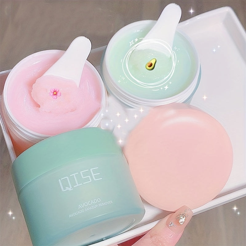 Natural Fruity Avocado Cherry Blossom Makeup Remover Cream - Gentle, Non-Irritating, Efficient and Fast Cleansing for All Skin Types - Refreshing, Fresh Scented, Suitable for Face, Cruelty-Free and Paraben-Free