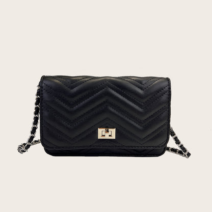 Classic Diamond Embroidery Thread Small Square Bag Fashion Ladies Shoulder Bag Simple Chain Messenger Bag for Women