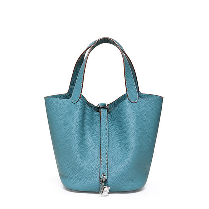 Head layer cowhide bucket bag women's leather high-end handbag