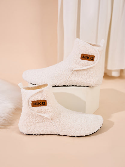 Women's Winter Warm Slip-On Slippers with Closure - Soft Fabric Indoor/Outdoor House Shoes, Non-Slip Rubber Sole & Plush Lining for Cozy Comfort, Light Blue, Indoor Slippers, Home Comfort, Simple Style, Comfortable Fit, Home