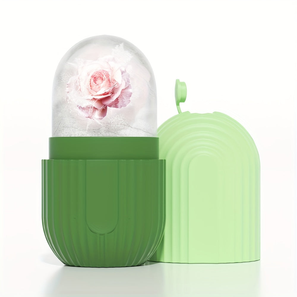 Silicone Facial Ice Roller for Skin Glow & De-Puffing – Reusable, Leakproof Beauty Massage Tool for Daily Skincare Routine, Formaldehyde-Free, No Power or Battery Needed