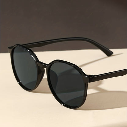 Black Round Frame Classic Casual Sunshade Eyewear