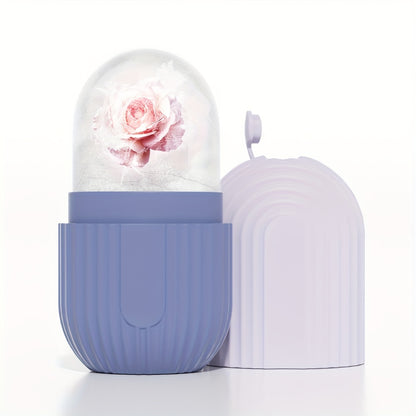 Silicone Facial Ice Roller for Skin Glow & De-Puffing – Reusable, Leakproof Beauty Massage Tool for Daily Skincare Routine, Formaldehyde-Free, No Power or Battery Needed