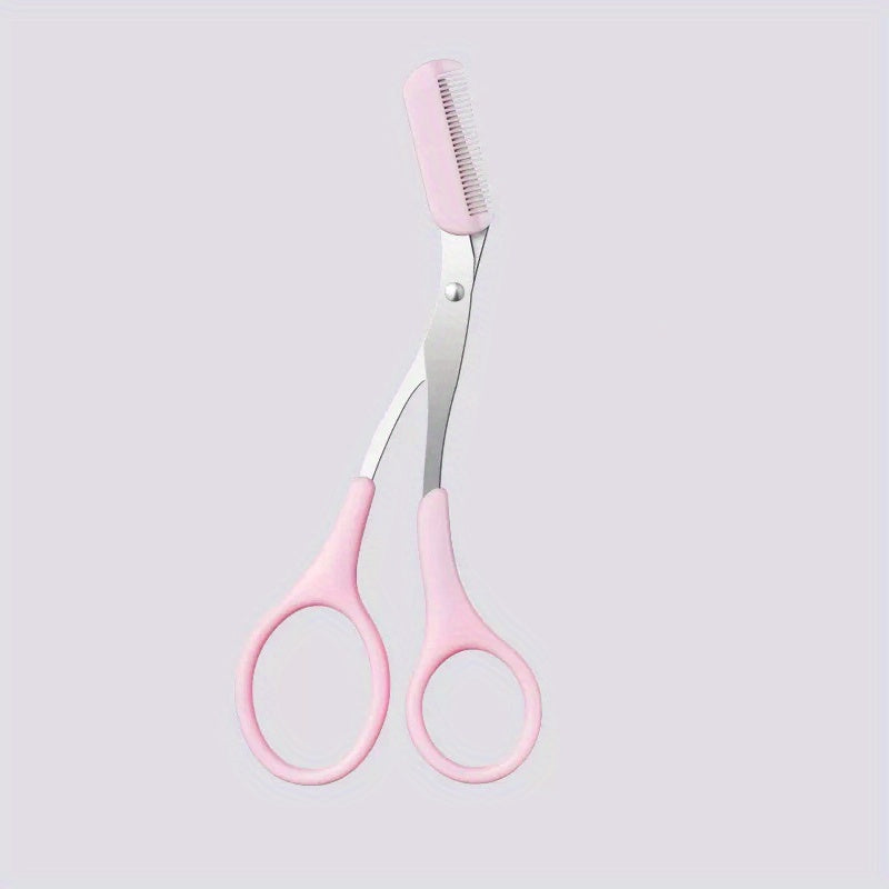 Stainless Steel Eyebrow Shaping Cut Scissors Comb Hair Remover Beauty Tool (Eyebrow Scissors)