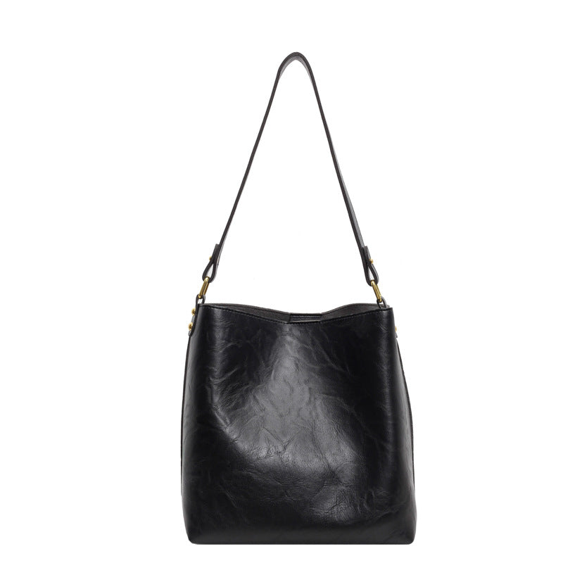 Versatile tote bag women's shoulder bag women's large capacity commuting bucket bag