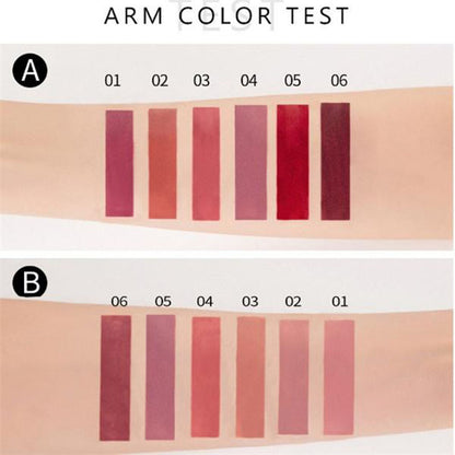 6 Pcs/Set New Long Lasting Waterproof Lipstick Set Women Lips Makeup Cosmetic Valentine's Day Gifts