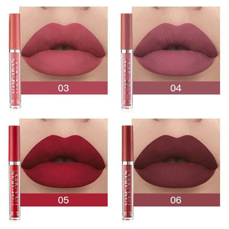 6 Pcs/Set New Long Lasting Waterproof Lipstick Set Women Lips Makeup Cosmetic Valentine's Day Gifts