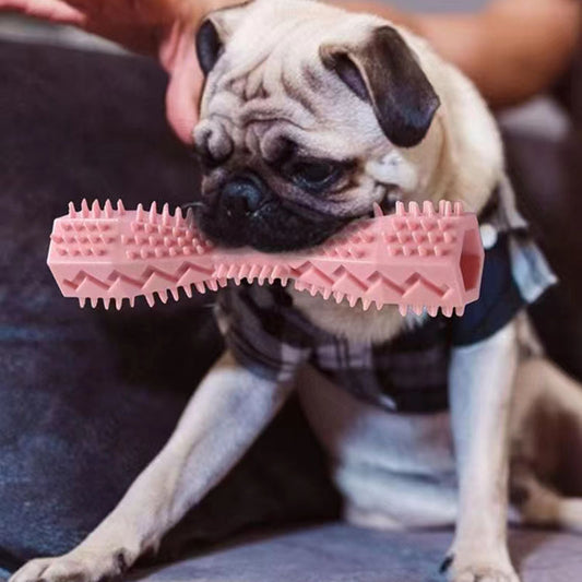 Durable Dog Chew Stick, Toothbrush Tooth Cleaning And Massage - Soft Rubber Pet
