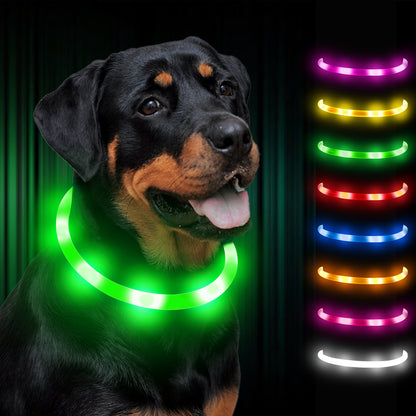 JOYTALE 1pc Light Up The Night With A USB Rechargeable LED Pet Collar - & Adjustable For Dogs & Cats!