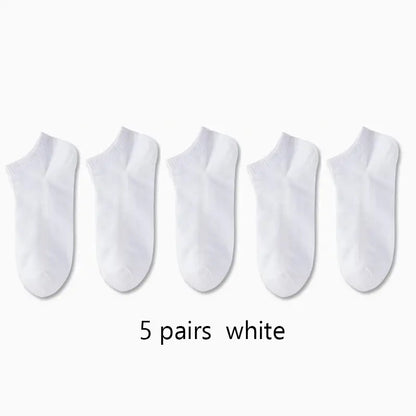 1/5/10pairs Men Women Socks Comfortable Breathable Ankle Socks Spring Summer