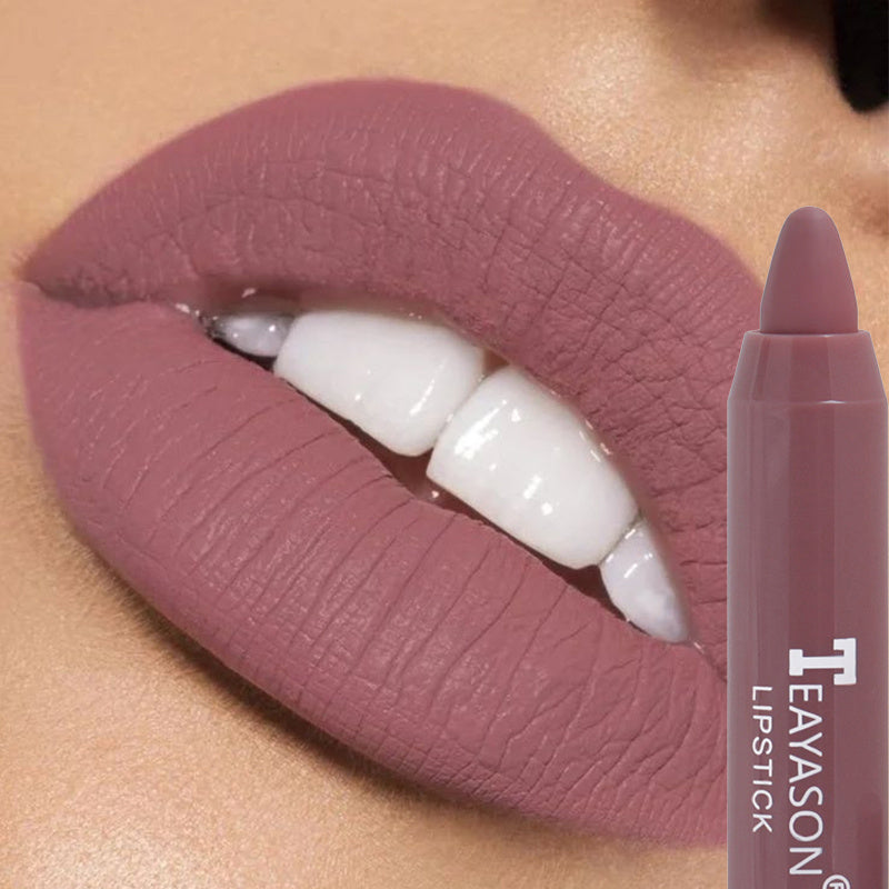 1PC Sexy Matte Lipstick Waterproof Long Lasting Color Rendering Non-stick Velvet Lips Liner Pencil Woman Makeup Cosmetics Valentine's Day Gifts