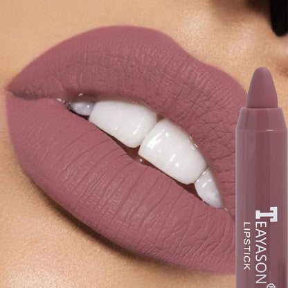 1PC Sexy Matte Lipstick Waterproof Long Lasting Color Rendering Non-stick Velvet Lips Liner Pencil Woman Makeup Cosmetics Valentine's Day Gifts