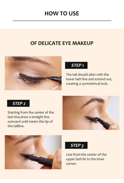 High-Quality Quick-Dry Waterproof Black Liquid Eyeliner Pencil - Sweatproof, Smudge-Proof, Long-Lasting, Easy Precision Application for Stunning Eye Makeup, Eyeliner Waterproof Smudge Proof