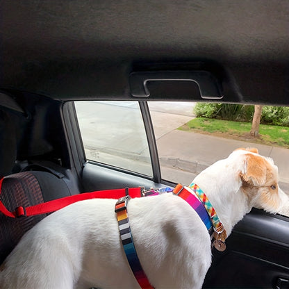 Pet Safety Harness - Car Seat Belt Lead Leash Safe Travel, Easy Installation, an