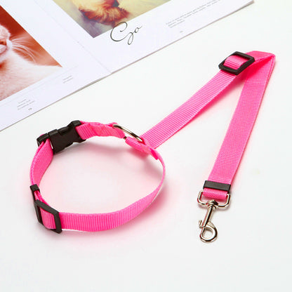Pet Safety Harness - Car Seat Belt Lead Leash Safe Travel, Easy Installation, an