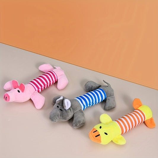 Pig Elephant Design Dog Toys Squeaky Dog Chew Durable Toys Interactive Pet Suppl