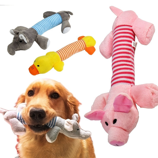 Pig Elephant Design Dog Toys Squeaky Dog Chew Durable Toys Interactive Pet Suppl