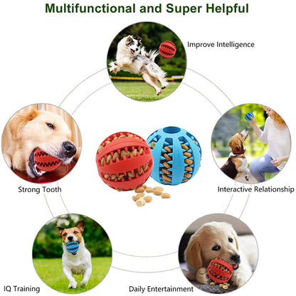 [1PC Interactive Dog Ball Toy] 1PC Dog Ball Toys Small Dogs Interactive Elastici