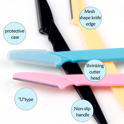 3/4/10Pcs Eyebrow Trimmer Blade Shaver Portable Face Razor Eyebrow Epilation Hair Removal Cutters Safety Razor Women Makeup Tools