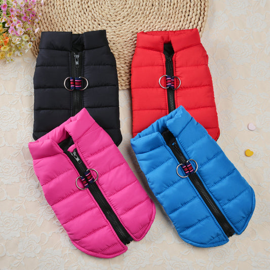 1pc Waterproof Pet Jacket - Water-Resistant, Thermal Insulation, Plush and Cozy Material - Perfect for Small Dogs, Puppies, Cats, Toy Breeds, and Feline Friends in Cold Winter, Autumn, and Spring Seasons