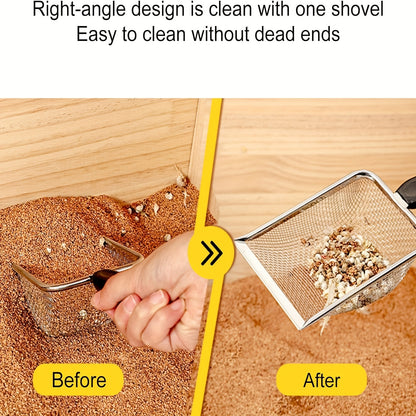 Durable Stainless Steel Cat Litter Scoop - Easy Clean Pet Waste Shovel Cats