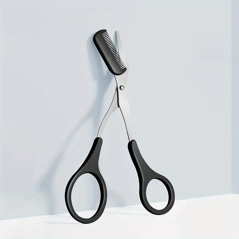 Stainless Steel Eyebrow Shaping Cut Scissors Comb Hair Remover Beauty Tool (Eyebrow Scissors)