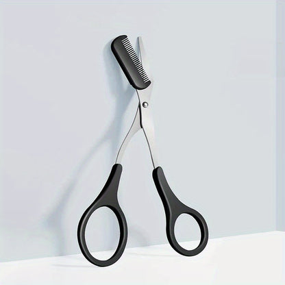 Stainless Steel Eyebrow Shaping Cut Scissors Comb Hair Remover Beauty Tool (Eyebrow Scissors)