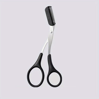 Stainless Steel Eyebrow Shaping Cut Scissors Comb Hair Remover Beauty Tool (Eyebrow Scissors)