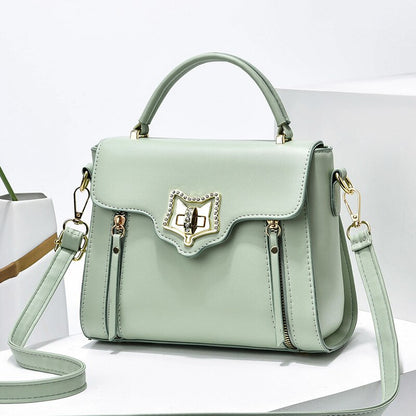 Luxury Leather Ladies Bags Fashion Rhinestones Commuter Handbag Ladies One-shoulder Messenger Bag Famous Tote Bag Sac A Main