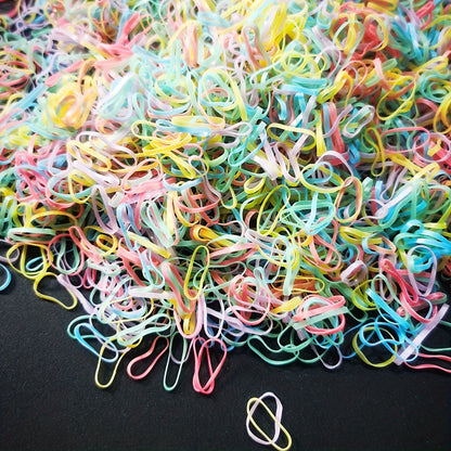 1000pcs Mini Clear Elastic Hair Rubber Bands - Soft, Gentle, and Durable Hair Ties for Women - Cute, Solid Color, Daily Headband Accessories