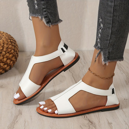 Women's D'Orsay Flat Sandals, Casual Peep Toe Summer Shoes, Lightweight Outdoor Beach Sandals