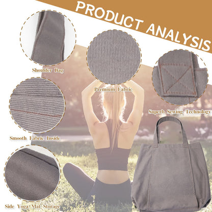 Yoga Pilates Mat Bag Canvas Handbag Outdoor Exercise Equipment Travel Yoga Mat Shoulder Bag