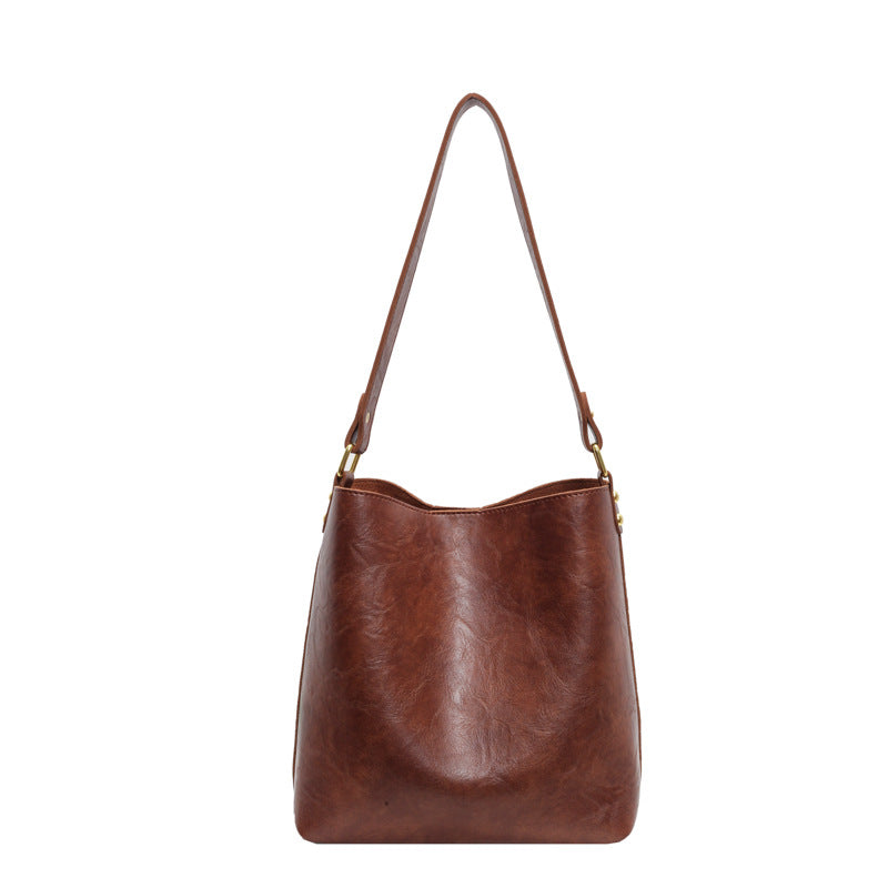 Versatile tote bag women's shoulder bag women's large capacity commuting bucket bag