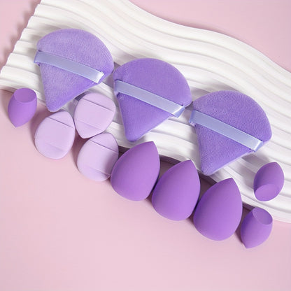 12-Piece Multi-functional Makeup Sponge Puff Set, Flawless Blending For Liquids, Creams & Powders, Latex-Free, Dry & Wet Dual-Use Foundation, Contouring & Highlighting Sponges With Mini Cushion Puffs For All Skin Types