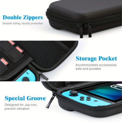 Waterproof Nintendo Switch Carry Case - Durable & Slim-Fit Hard Protection - Secure Storage for Console, Games, Accessories, and Controllers - Perfect for On-the-Go Gamers