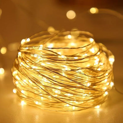 [LED String Lights] 50/100LED String Lights - 1pc Suitable for Bedroom, Party, Wedding, Christmas and Halloween Decoration Light