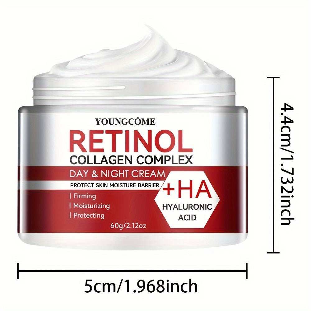 30g/60g Retinol Collagen Complex Day & Night Cream With Licorice Root Extract, Moisturizing, Nourishing Firming Rejuvenating Skin With Plant Squalane