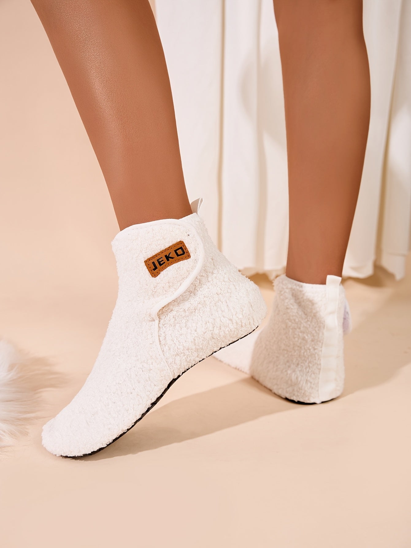 Women's Winter Warm Slip-On Slippers with Closure - Soft Fabric Indoor/Outdoor House Shoes, Non-Slip Rubber Sole & Plush Lining for Cozy Comfort, Light Blue, Indoor Slippers, Home Comfort, Simple Style, Comfortable Fit, Home