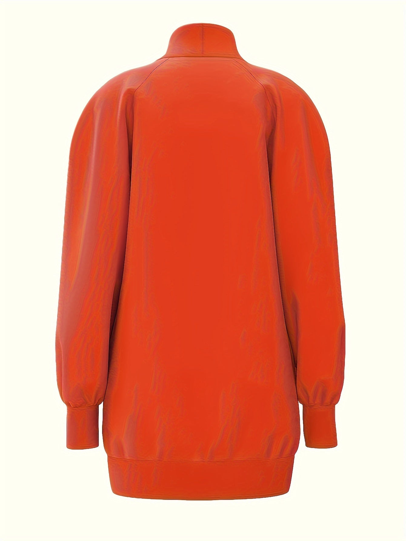 Faith Print Turtleneck Dress, Casual Loose Long Sleeve Dress, Women's Clothing