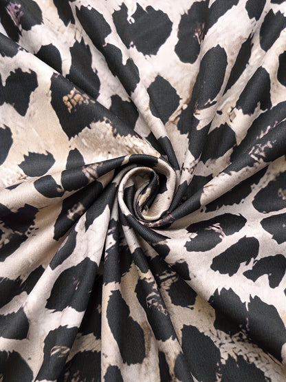 Sultry Leopard Print Bodycon Jumpsuit - High-Waisted, Open Back, Polyester Elastane Blend, All-Season Fashion for Women, Sexy and Confident Style