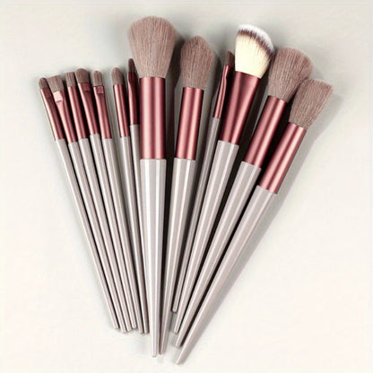 13PCS Soft Fluffy Makeup Brushes Set With Makeup Sponge For Cosmetics Foundation Blush Powder Eyeshadow Kabuki Blending Makeup Brush Beauty Tool
