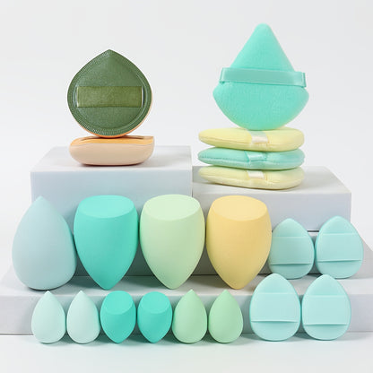 Marshmallow 20pcs Set, 2 Cushion Puffs & 4 Loose Puffs & 4 Makeup Sponges & 6 Mini Makeup Sponges & 4 Mini Cushion Puffs, Beauty Makeup Sponges Mixed with BB Cream, Liquid Foundation, Concealer for Use, Especially Suitable fo