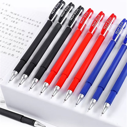 10-Piece Gel Pen Set: Perfect For Students, Exams, Office & School - Red, Black, Water & Carbon Pens!