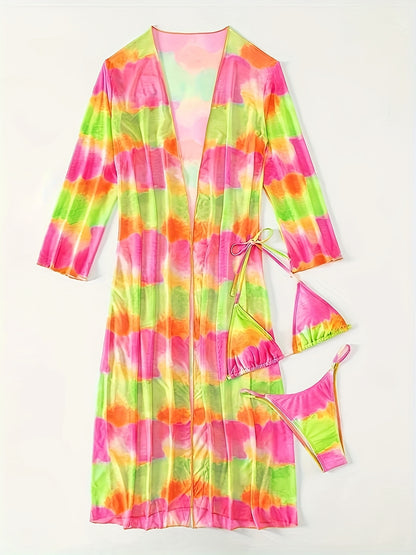 Tie-Dye Sexy Women's Bikini Swimsuit Set