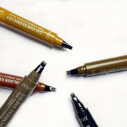 Long-lasting Smooth 4 Split Head Liquid Eyebrow Pencil, Natural And Wild Eyebrow Pencil, Waterproof And Shaping Eyebrow Makeup Tool