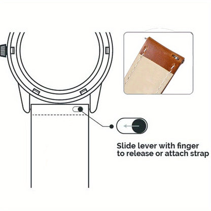 Leather Watch Band, Quick Release Strap, Retro Top Layer Cow Leather, Switch Spring Bar, 20mm, 22mm, 24mm Black Buckle, Ideal Choice For Gifts